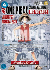 Monkey.D.Luffy (055) (College Basketball US Voyage) (P-055) - One Piece Promotion Cards Foil