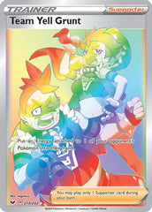 Team Yell Grunt (Secret) 210/202 [SWSH01 Sword & Shield Base Set]  - Holofoil