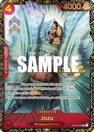 Jozu (Championship 2023) (OP02-008)  [One Piece Promotion Cards] Foil