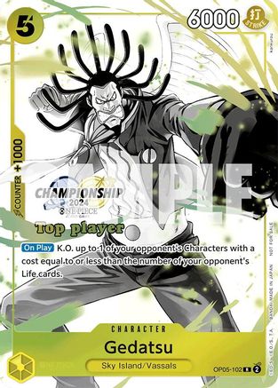 Gedatsu (Championship 2024 Top Player Pack Vol. 2) (OP05-102)  [One Piece Promotion Cards] Foil