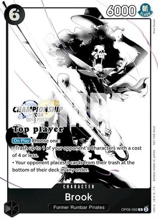 Brook (Championship 2024 Top Player Pack Vol. 2) (OP06-092)  [One Piece Promotion Cards] Foil