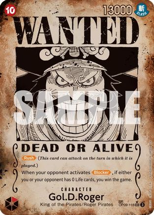Gol.D.Roger - OP09-118 (SP) (Wanted Poster) (OP09-118)  [Carrying On His Will] Foil