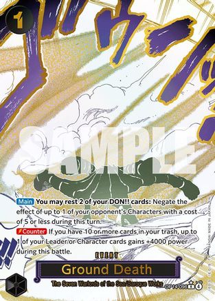 Ground Death (Alternate Art) (OP14-096)  [The Azure Sea's Seven] Foil