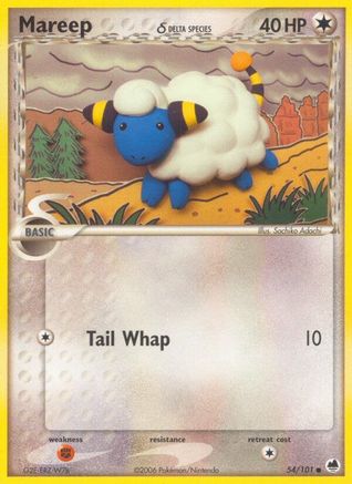 Mareep (Delta Species) 054/101 [Dragon Frontiers]  - Reverse Holofoil